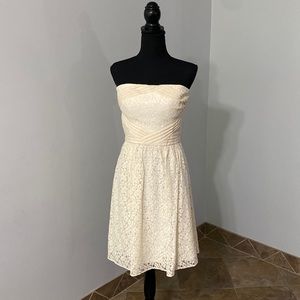 Vince Camuto- size 12 strapless lace dress